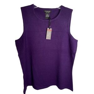J’Envie New York Tank Top Loose Dark Purple Size Small Sleeveless Shell NWTs